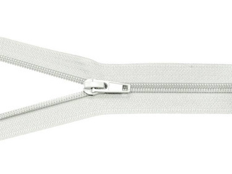 Zamek suwak błyskawiczny spiralny 5 do torebki rozdzielczy auto lock jasnoszary 30cm