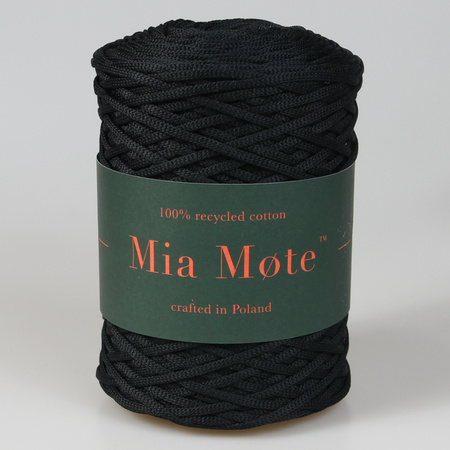 Mia Mote™ ByBag Line Sznurek Poliestrowy płaski bez rdzenia czarny 3mm