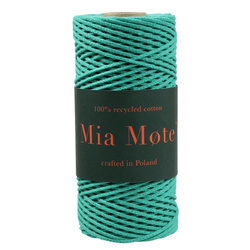 Mia Mote™ Petit Line Sznurek pleciony bawełniany 2mm Malachite Green