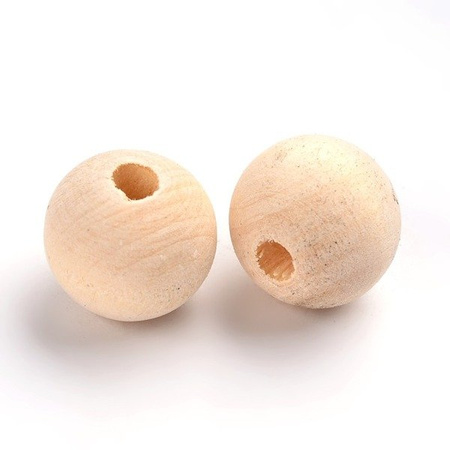 Koraliki Kule Drewniane Naturalne Surowe 15~16mm