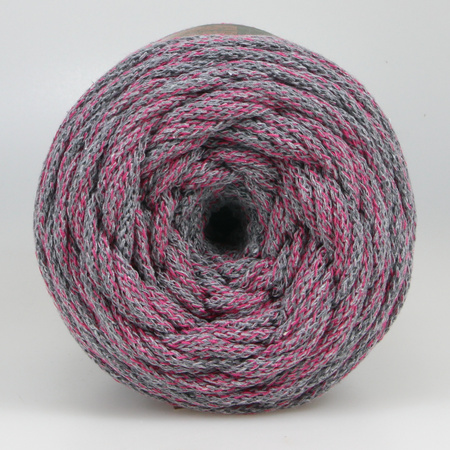 Mia Mote™ Lush Line sznurek bawełniany +5mm miraże ombre radiant orchid + basalt grit