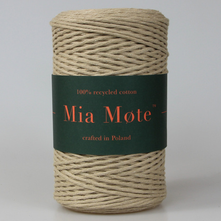 Mia Mote™ Classic Line Sznurek bawełniany skręcany do makramy 2mm moonstone