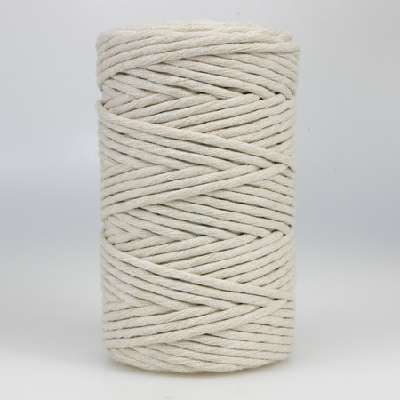 Mia Mote™ Classic Line Sznurek bawełniany skręcany do makramy 5mm light moonstone