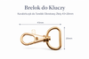 Brelok do Kluczy Karabińczyk do Torebki Obrotowy Złoty 43x20mm
