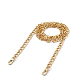 Łańcuszek metalowy z karabińczykami pasek do torebki złoty 10mm 116cm