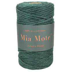 Mia Mote™ Classic Line Sznurek bawełniany skręcany do makramy 5mm emerald