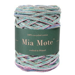 Mia Mote™ Extra Lush Line Sznurek bawełniany pleciony do maramy 7mm striped light