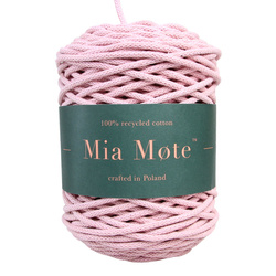 Mia Mote™ Thinny Line sznurek bawełniany 3mm pink pearl